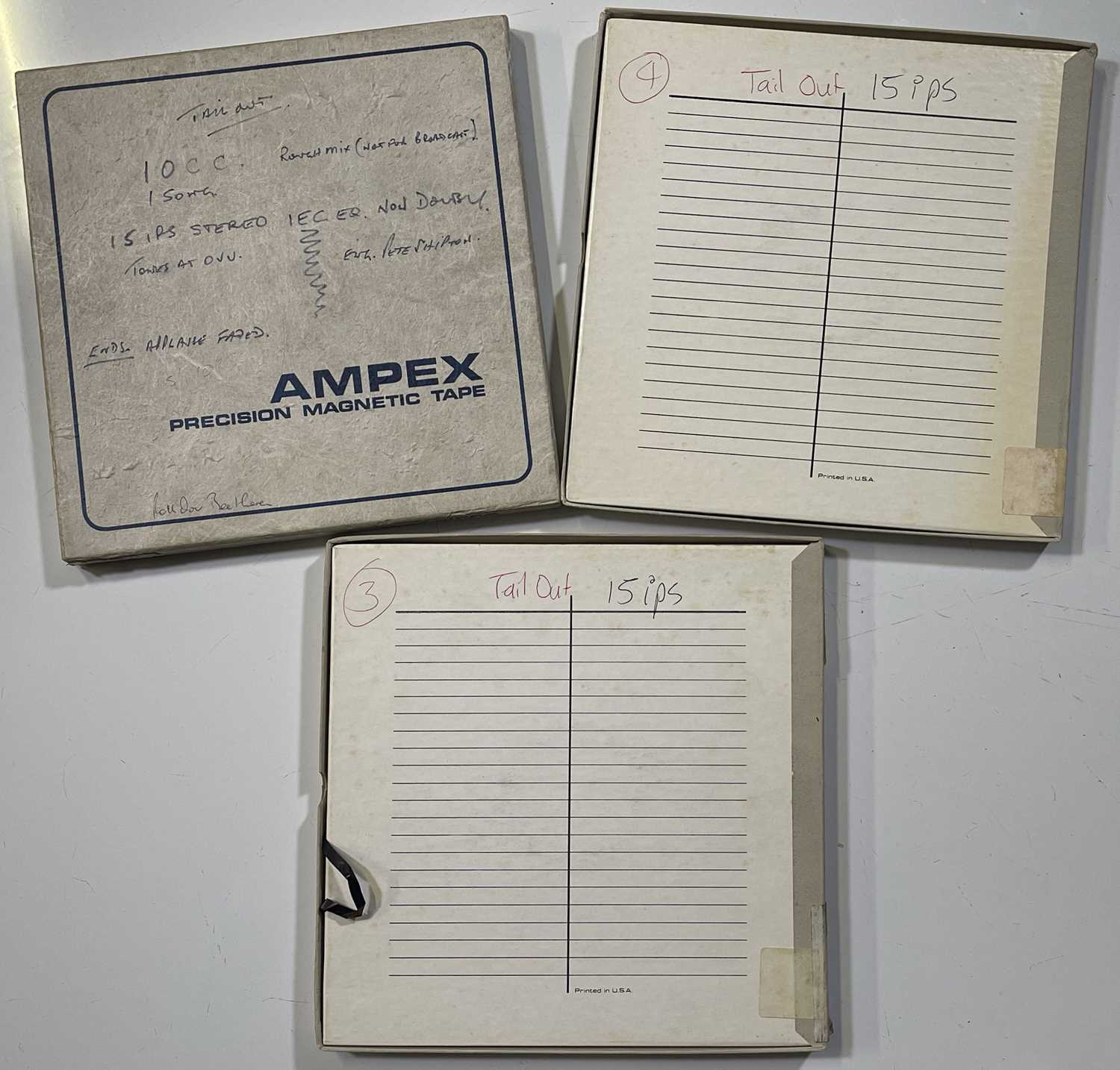 Lot 452 10CC MASTER/RECORDING TAPE COLLECTION INC