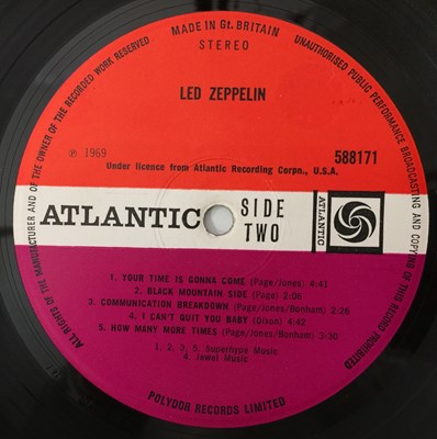 Lot 670 - LED ZEPPELIN - 'I' LP (ORIGINAL UK 'TURQUOISE' COPY - ATLANTIC 588171).