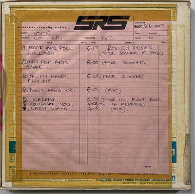 Lot 460 - 10CC - MASTER/RECORDING TAPE COLLECTION.