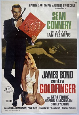 Lot 101 - JAMES BOND - GOLDFINGER (1964) - SPANISH FILM POSTER. .