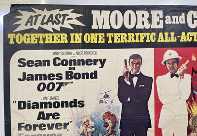 Lot 32 - JAMES BOND - MOORE/CONNERY DOUBLE BILL UK QUAD.