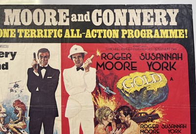 Lot 32 - JAMES BOND - MOORE/CONNERY DOUBLE BILL UK QUAD.