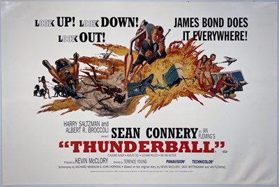 Lot 118 - JAMES BOND - 1995 LIMITED EDITION THUNDERBALL UNUSED ARTWORK POSTER.