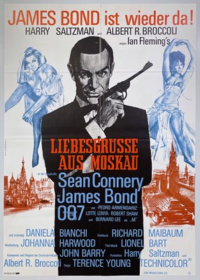 Lot 84 - JAMES BOND - FROM RUSSIA WITH LOVE (1963) - GERMAN FILM POSTER.