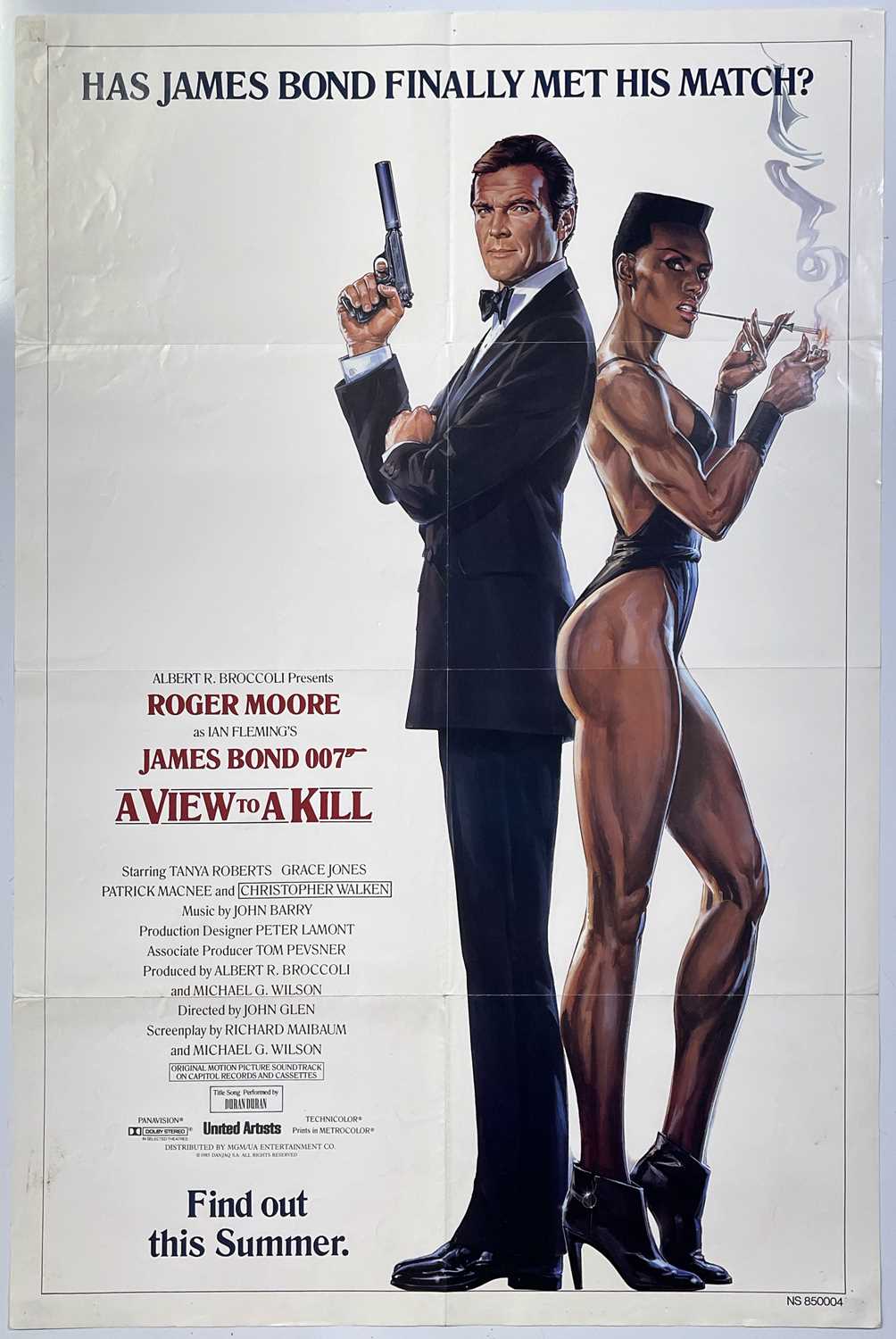 Lot 283 - JAMES BOND - A VIEW TO A KILL (1985) - US ONE-SHEET TEASER POSTER.