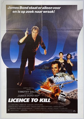 Lot 301 - JAMES BOND - LICENSE TO KILL (1989) - DUTCH ISSUE ONE-SHEET POSTER.