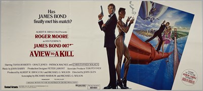 Lot 286 - JAMES BOND - A VIEW TO A KILL (1985) US WINDOW CARD / BANNER.