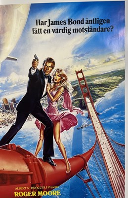 Lot 190 - JAMES BOND - LIVE AND LET DIE (1985) - SWEDISH ONE-SHEET FILM POSTER.