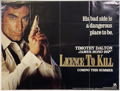 Lot 304 - JAMES BOND - LICENSE TO KILL (1989) UK QUAD POSTER.