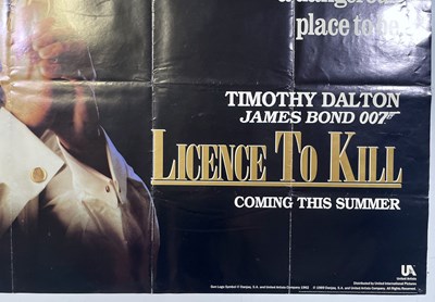 Lot 304 - JAMES BOND - LICENSE TO KILL (1989) UK QUAD POSTER.