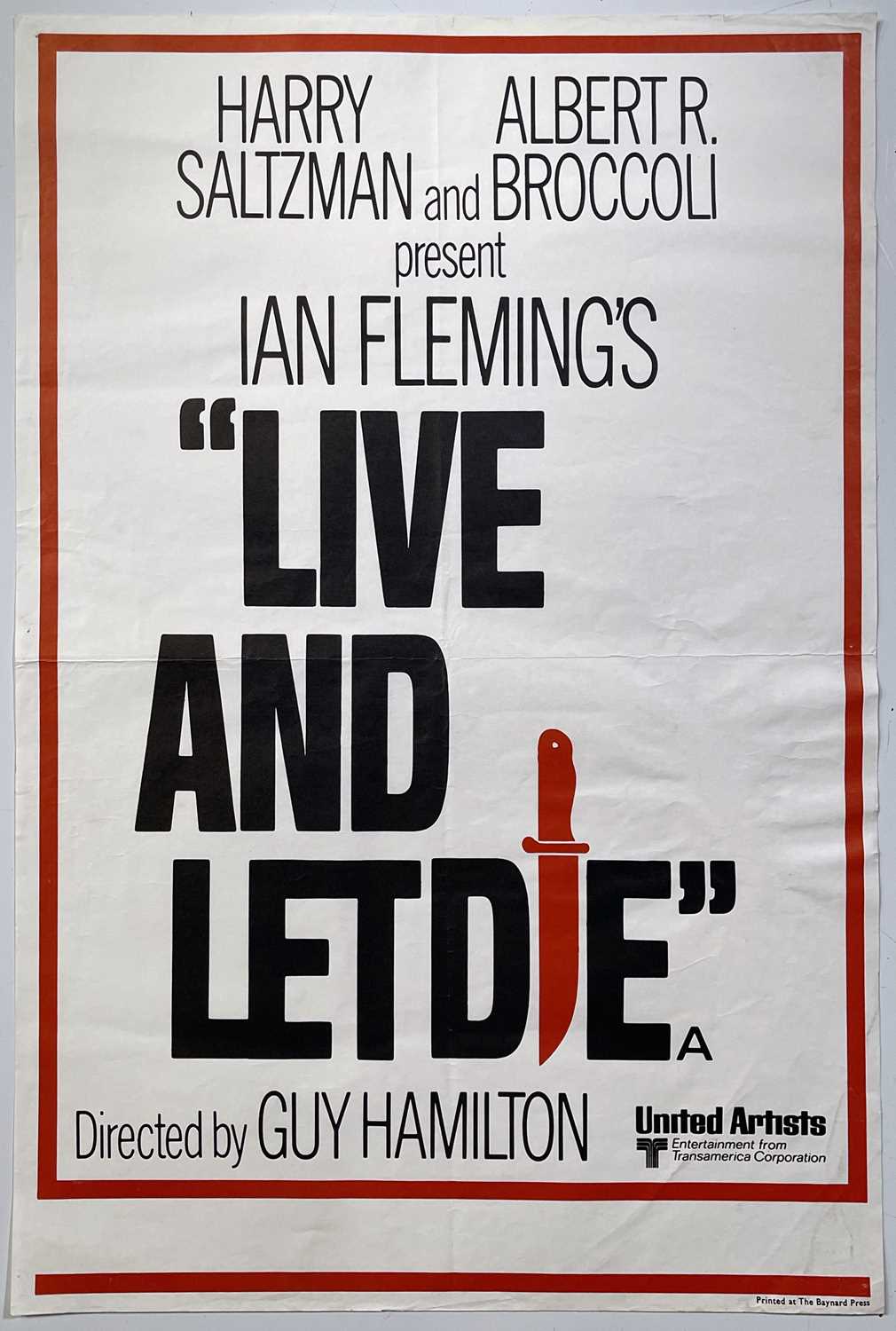 Lot 198 - JAMES BOND - LIVE AND LET DIE (1985) ORIGINAL UK DOUBLE CROWN POSTER.