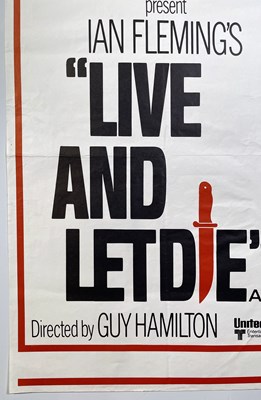 Lot 198 - JAMES BOND - LIVE AND LET DIE (1985) ORIGINAL UK DOUBLE CROWN POSTER.