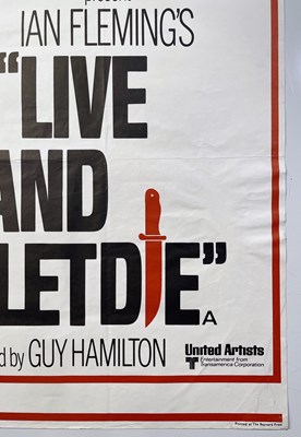 Lot 198 - JAMES BOND - LIVE AND LET DIE (1985) ORIGINAL UK DOUBLE CROWN POSTER.