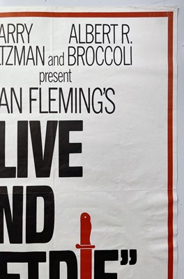 Lot 198 - JAMES BOND - LIVE AND LET DIE (1985) ORIGINAL UK DOUBLE CROWN POSTER.