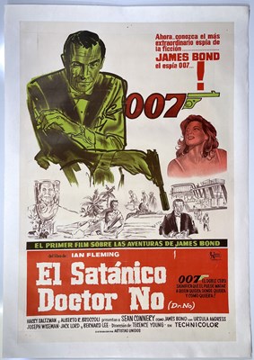 Lot 69 - JAMES BOND - DR. NO (1962) ARGENTINIAN FILM POSTER.