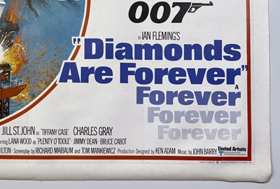 Lot 183 - JAMES BOND - DIAMONDS ARE FOREVER (1971) UK QUAD POSTER.