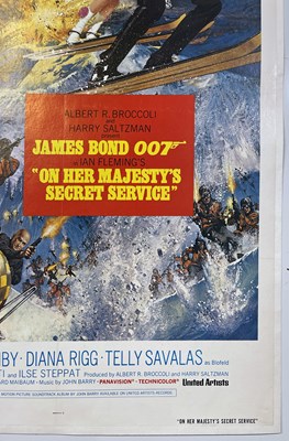 Lot 176 - JAMES BOND  - ON HER MAJESTY'S SECRET SERVICE (1969) - US ONE-SHEET FILM POSTER.