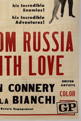 Lot 87 - JAMES BOND - FROM RUSSIA WITH LOVE (1963) - US FILM POSTER.