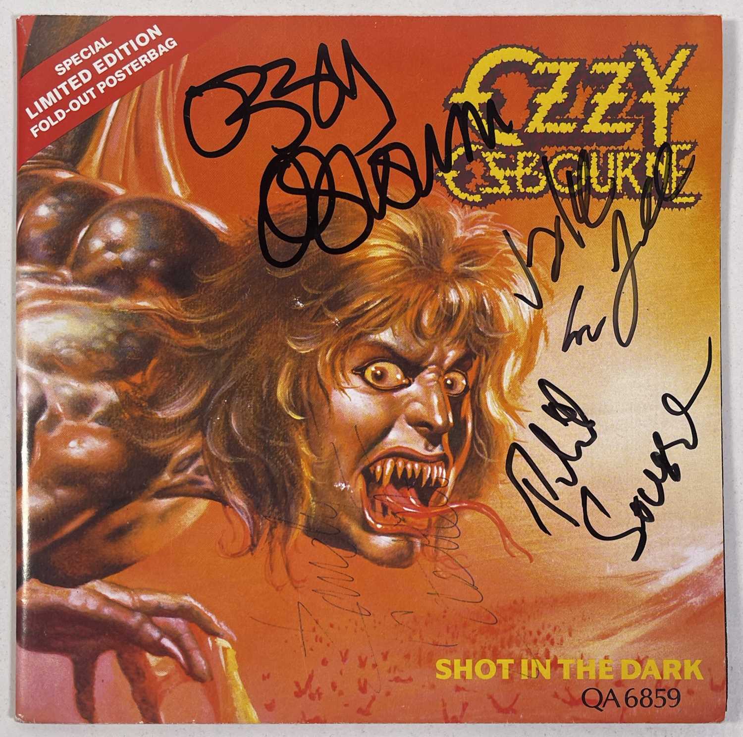 Lot 243 - OZZY OSBOURNE - SHOT IN THE DARK FULLY SIGNED 7"