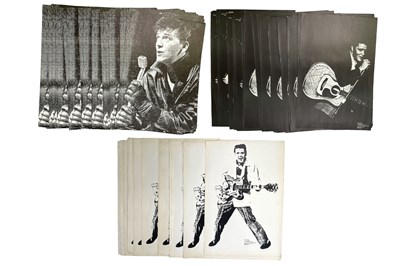 Lot 209 - C 1960S 'ROCK REVIVAL' POSTERS - MULTIPLE COPIES - ELVIS / GENE VINCENT / EDDIE COCHRAN.