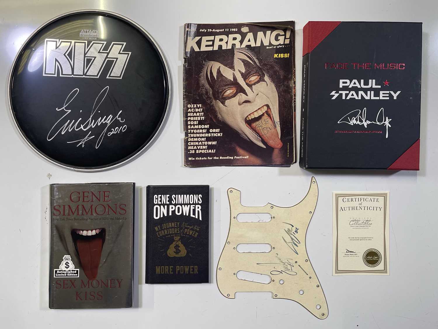 Lot 431 - KISS - SIGNED MEMORABILIA INC FIRST EDITION BOOKS.