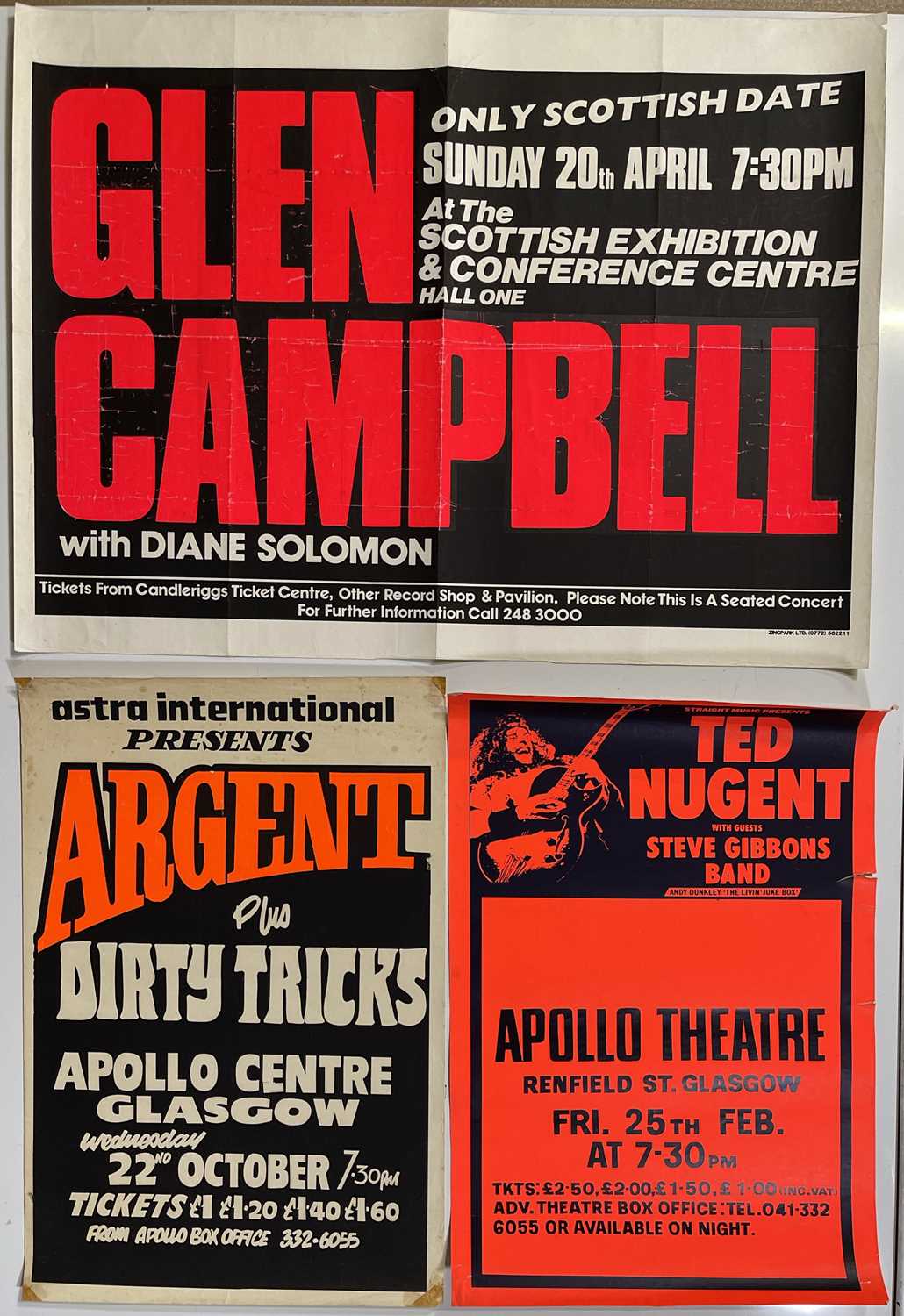 Lot 212 - 1970S PROG/ROCK CONCERT POSTERS.