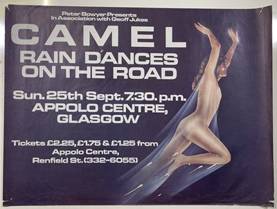 Lot 214 - CAMEL - A 1977 GLASGOW APOLLO CONCERT POSTER.