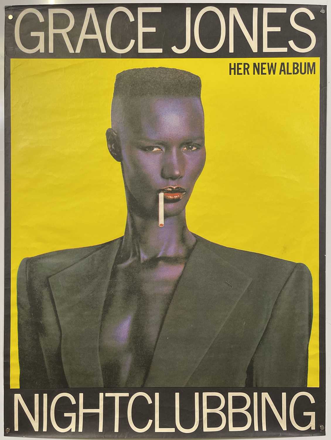 Lot 220 - GRACE JONES - ORIGINAL C 1980S NIGHTCLUBBING PROMOTIONAL POSTER.