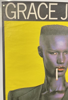 Lot 220 - GRACE JONES - ORIGINAL C 1980S NIGHTCLUBBING PROMOTIONAL POSTER.