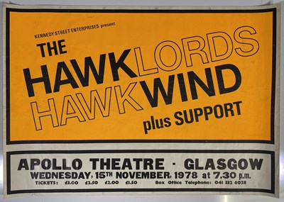 Lot 221 - HAWKWIND - ORIGINAL 1978 CONCERT POSTER.