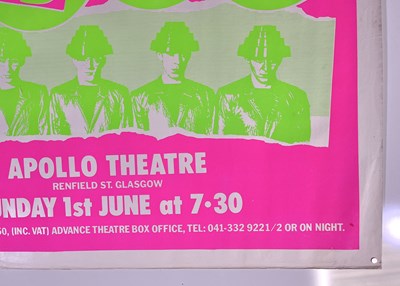 Lot 222 - DEVO  - ORIGINAL 1980 GLASGOW CONCERT POSTER.