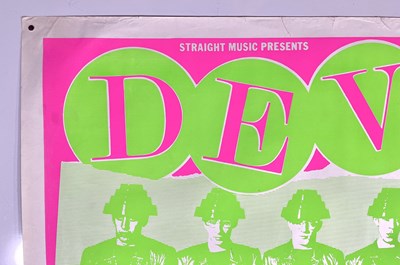 Lot 222 - DEVO  - ORIGINAL 1980 GLASGOW CONCERT POSTER.