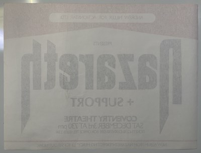 Lot 226 - NAZARETH - ORIGINAL 1977 CONCERT POSTER.