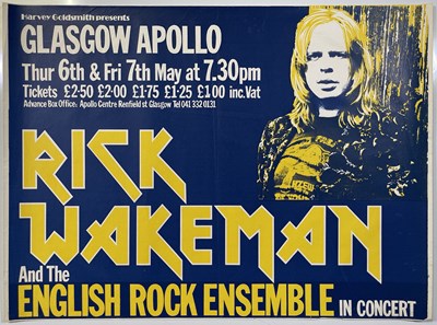 Lot 229 - YES INTEREST - RICK WAKEMAN 1976 CONCERT POSTER.