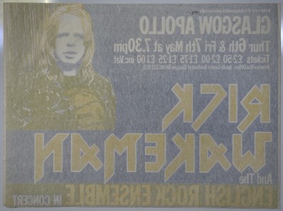 Lot 229 - YES INTEREST - RICK WAKEMAN 1976 CONCERT POSTER.