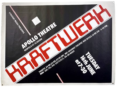 Lot 230 - KRAFTWERK - AN ORIGINAL AND RARE CONCERT POSTER FOR GLASGOW APOLLO, 1981.