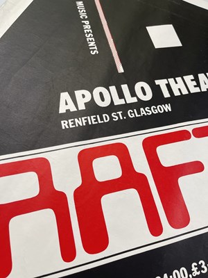 Lot 230 - KRAFTWERK - AN ORIGINAL AND RARE CONCERT POSTER FOR GLASGOW APOLLO, 1981.