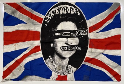 Lot 595 - THE SEX PISTOLS - ORIGINAL GOD SAVE THE QUEEN FLAG.