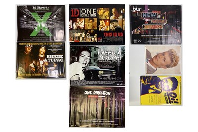 Lot 243 - 20 MIXED MUSIC RELATED POSTERS (ELVIS, ED SHEERAN, DAVID BOWIE & PUNK).
