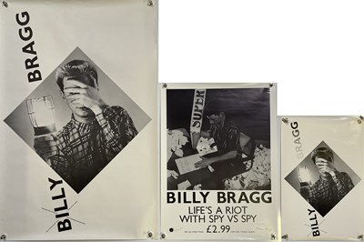 Lot 234 - BILLY BRAGG - BARNEY BUBBLES DESIGNED 'LIFE'S A RIOT' POSTERS.