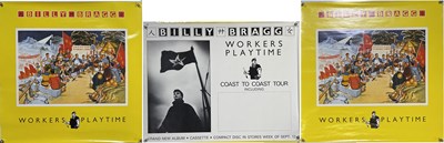 Lot 235 - BILLY BRAGG - WORKERS PLAYTIME ERA POSTERS - CONCERTS/PROMO.