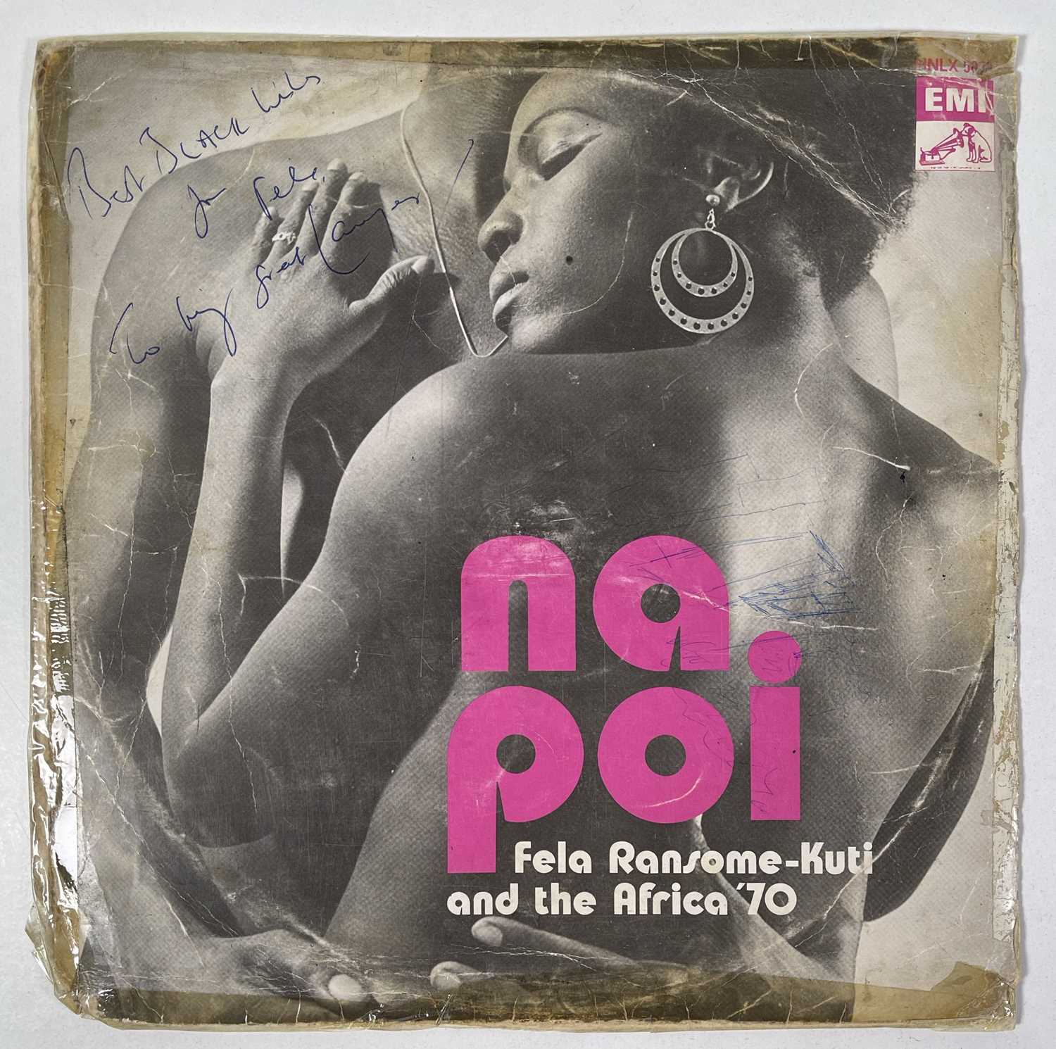 Lot 303 - FELA RANSOME-KUTI - A SIGNED AND INSCRIBED LP.