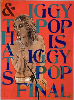 Lot 96 - IGGY POP HAND PAINTED POSTER