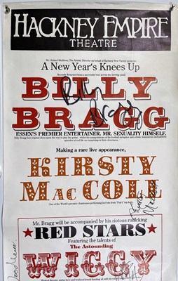 Lot 304 - BILLY BRAGG / KIRSTY MACCOLL AND OTHERS - SIGNED POSTERS.