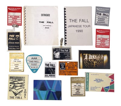 Lot 476 - MARK E. SMITH / THE FALL - MES  PERSONALLY OWNED AND USED TOUR PASSES/ITINERARIES.