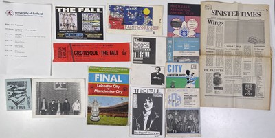 Lot 482 - MARK E. SMITH / THE FALL - MES OWNED FALL / PERSONAL EFFECTS INC FOOTBALL PROGRAMMES.