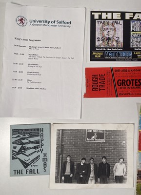 Lot 482 - MARK E. SMITH / THE FALL - MES OWNED FALL / PERSONAL EFFECTS INC FOOTBALL PROGRAMMES.