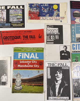 Lot 482 - MARK E. SMITH / THE FALL - MES OWNED FALL / PERSONAL EFFECTS INC FOOTBALL PROGRAMMES.