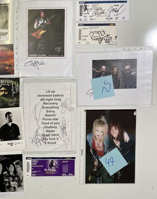 Lot 306 - ROCK / HARD ROCK / METAL AUTOGRAPHS.