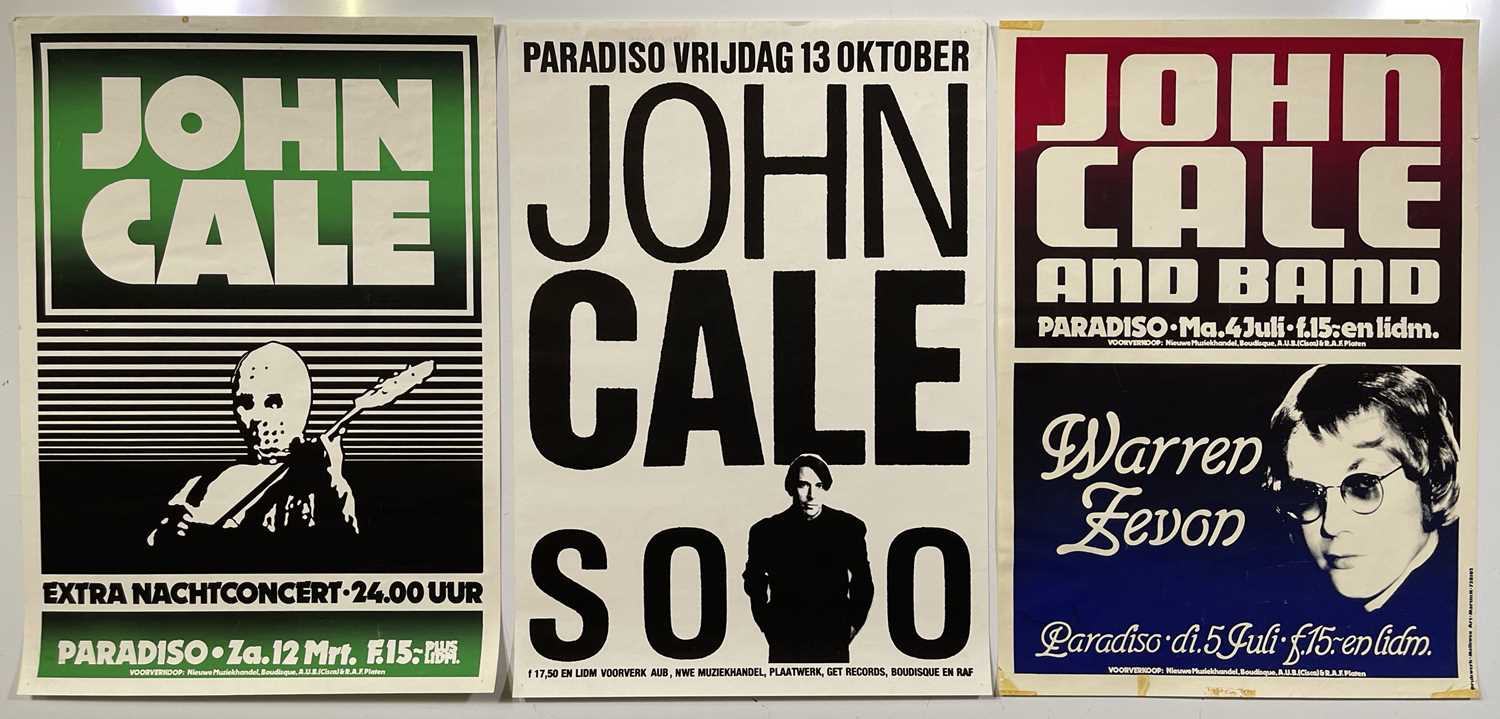 Lot 244 - JOHN CALE- ORIGINAL PARADISO AMSTERDAM CONCERT POSTERS.